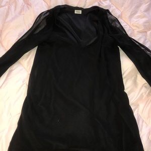 Long Sleeve Black Mini Dress